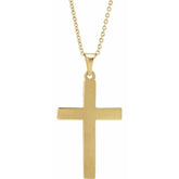 14K Yellow Cross 18" Necklace